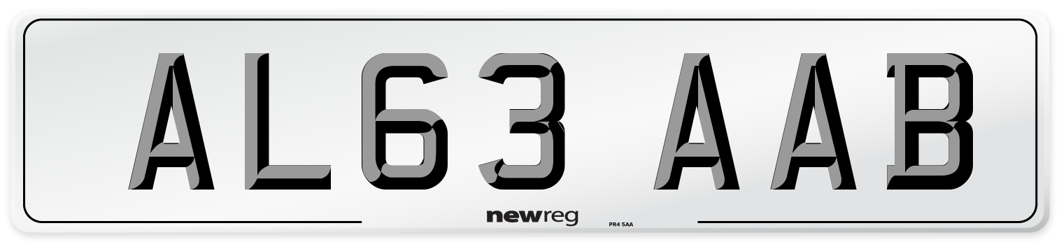 AL63 AAB Number Plate from New Reg